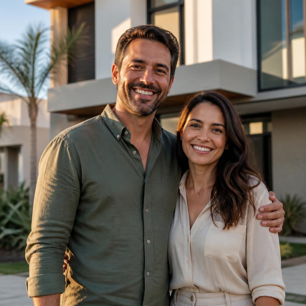 Pedro e Solange em frente à casa que construíram em Caldas Novas